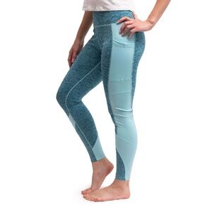 Fitkicks Blue Colorblocked Leggings